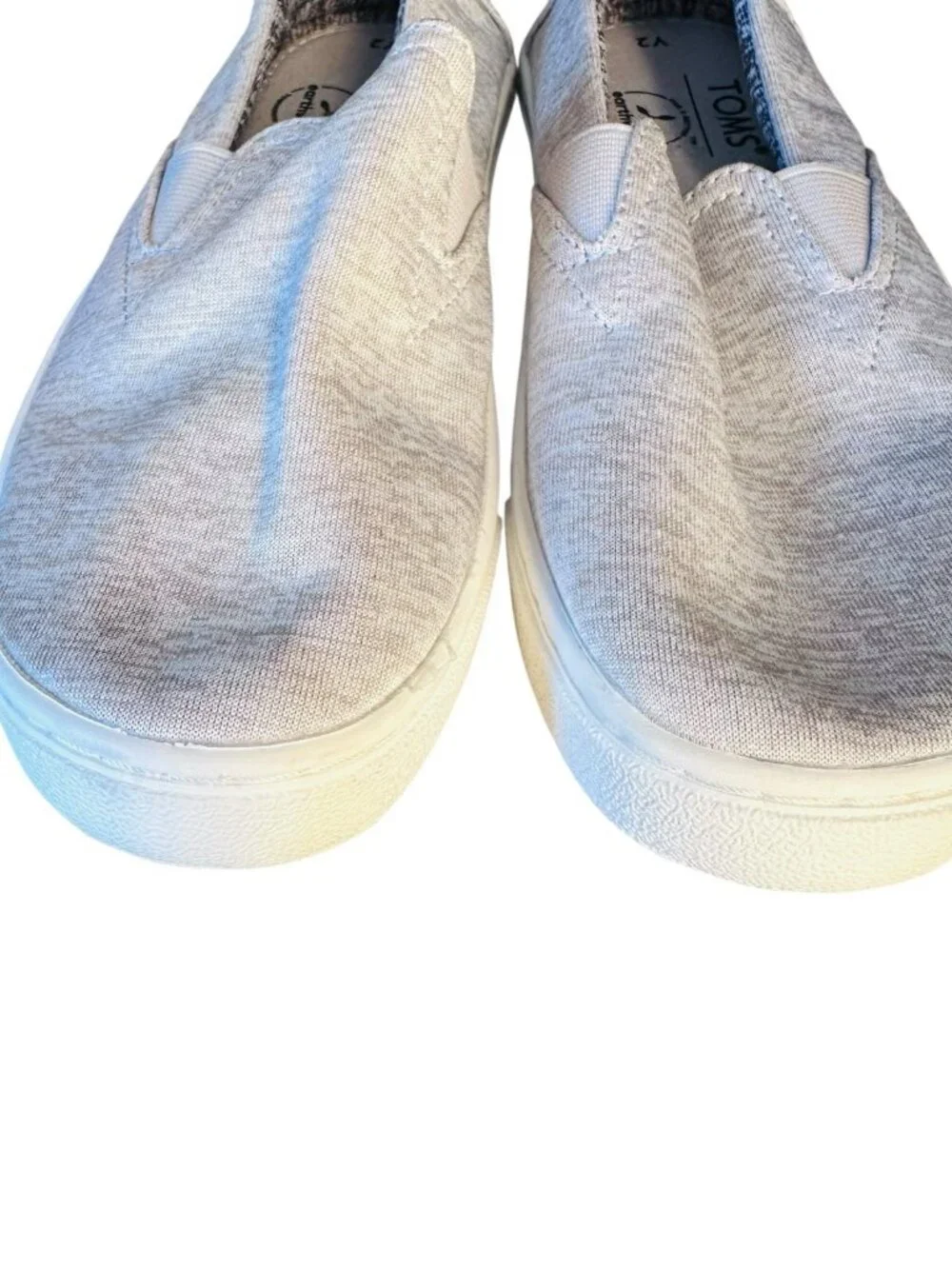 Toms Youth Earthwise Recyclable Canvas Gray Shoes - Youth Size 2 Grey
